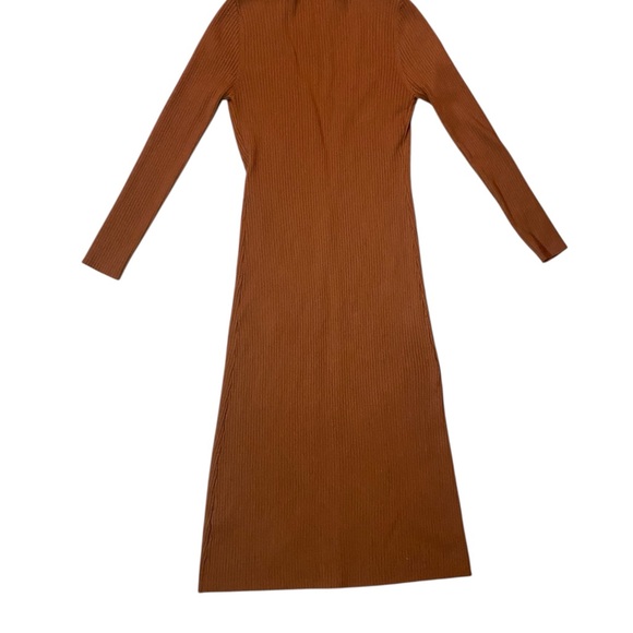 Astr Long Sleeve Brown Dress - Picture 4 of 6